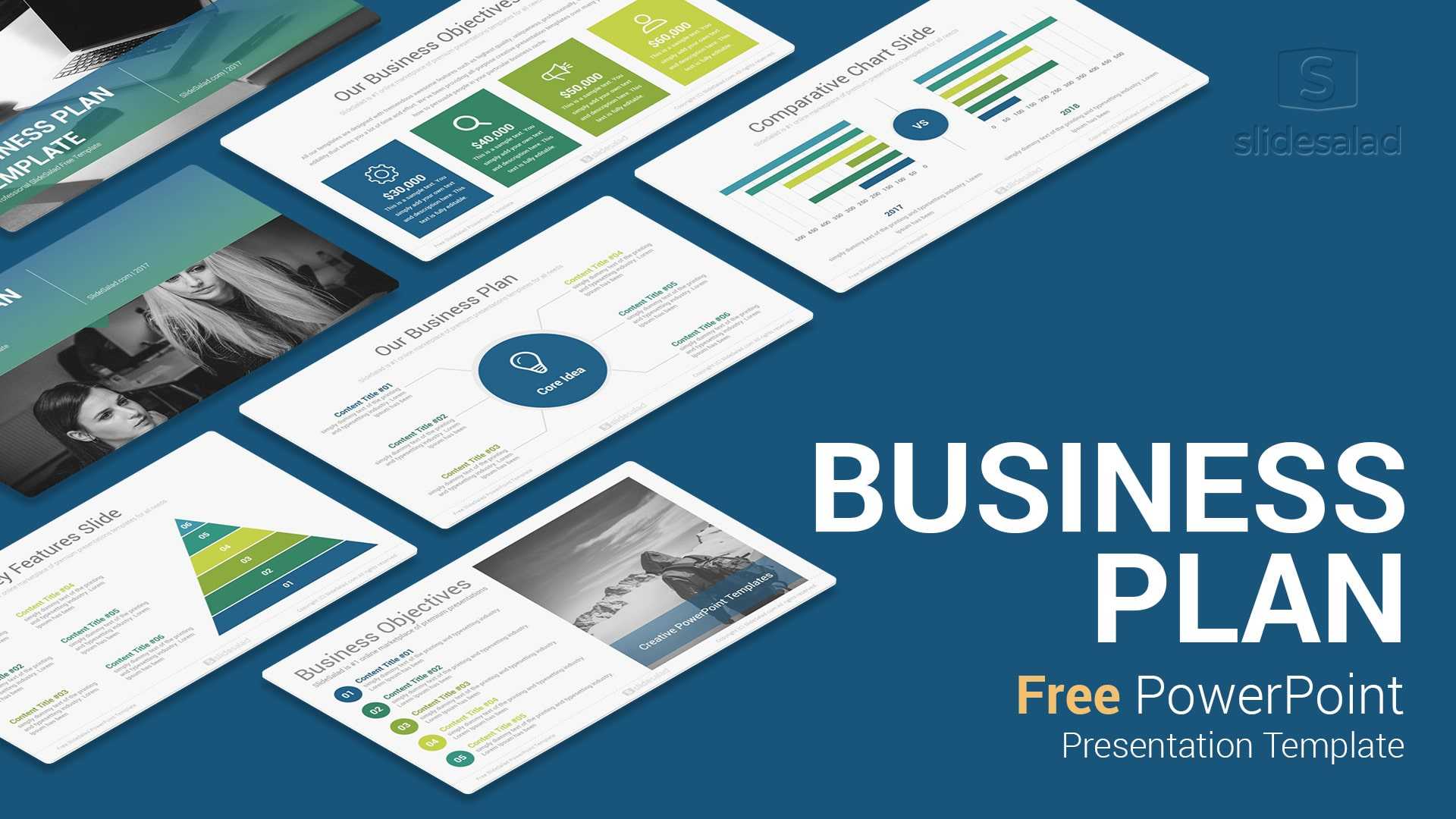 Business Plan Free Powerpoint Presentation Template – Slidesalad Inside Business Card Template Powerpoint Free