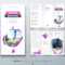 Business Tri Fold Brochure Design. Pink, Purple Template For.. Inside Brochure 4 Fold Template