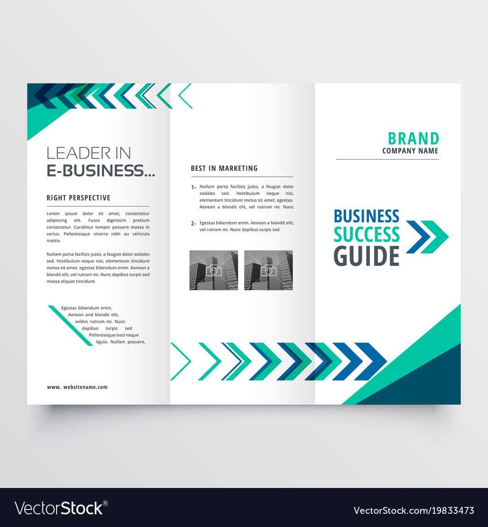 Business Tri Fold Brochure Template Design With Regarding 2 Fold Brochure Template Free