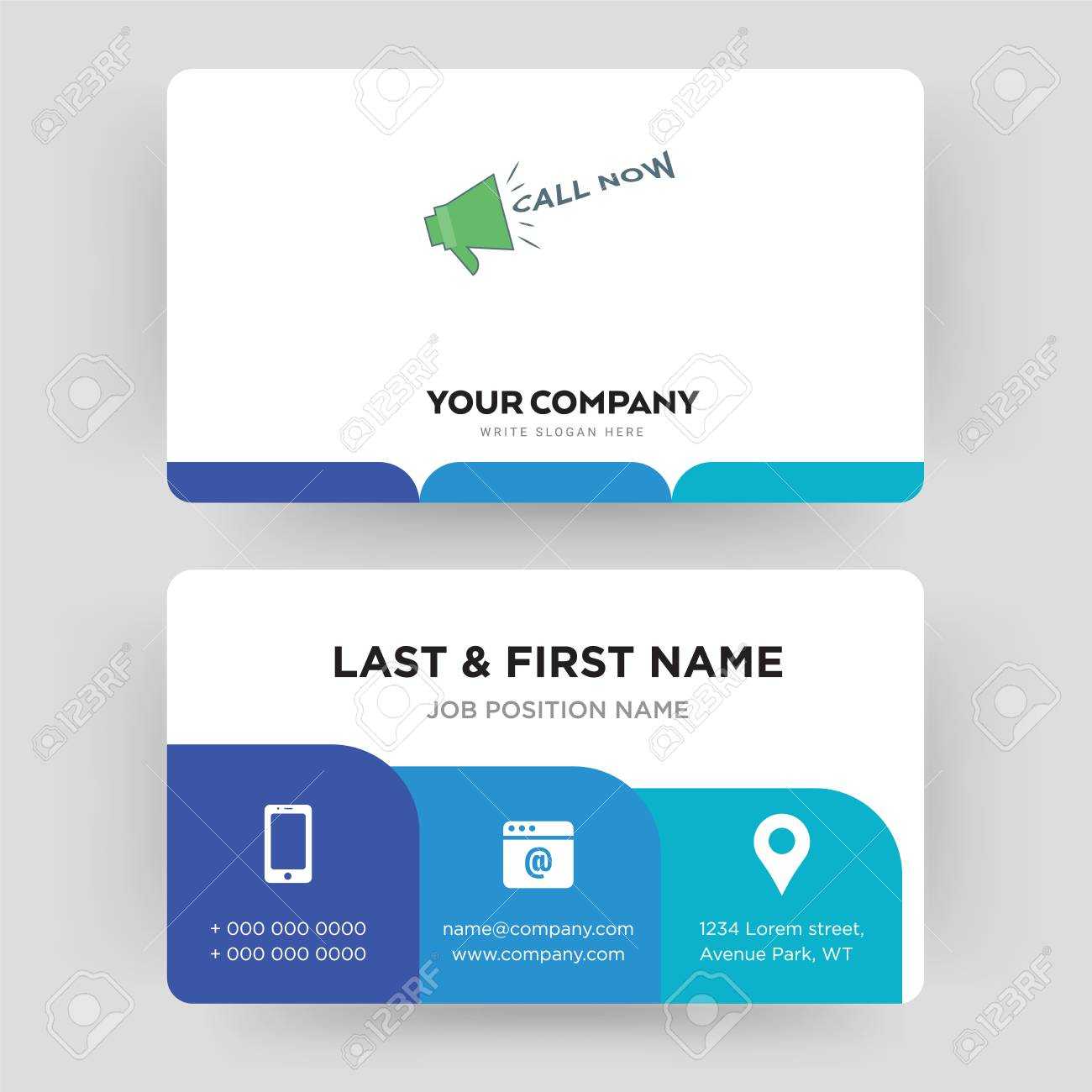 Call Now, Business Card Design Template, Visiting For Your Company,.. With Calling Card Free Template