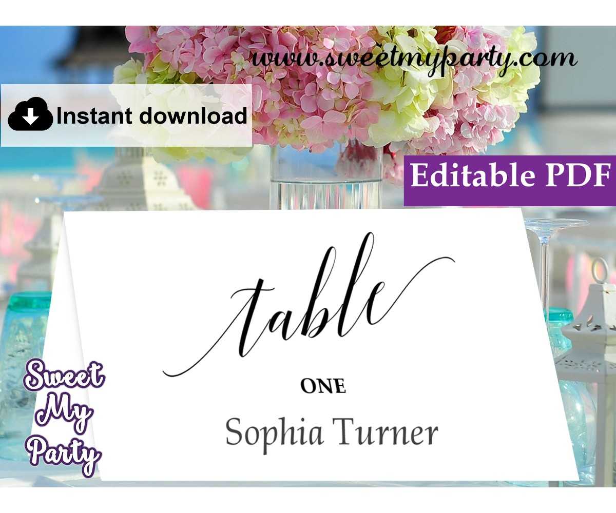 Calligraphy Escort Cards Template Printable,place Cards Template, (27) Regarding Printable Escort Cards Template