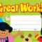 Certificate Clipart Children's, Certificate Children's Throughout Good Job Certificate Template