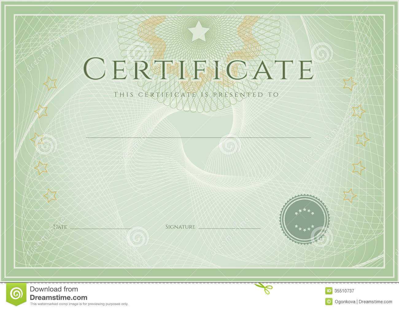 Certificate / Diploma Award Template. Grunge Patte Stock Regarding Photography Certificate Of Authenticity Template