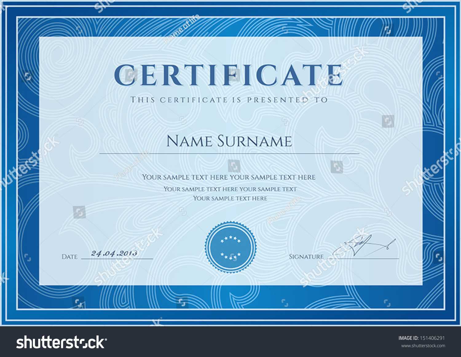 Certificate Diploma Completion Design Template Background Inside Scroll Certificate Templates