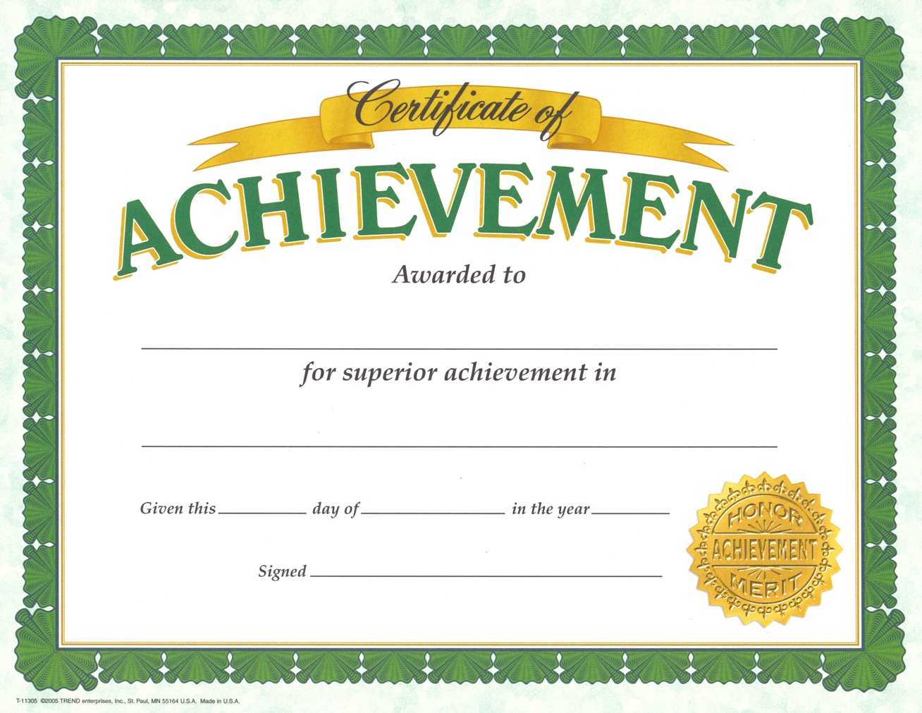 Certificate Of Achievement Template – Certificate Templates Within Army Certificate Of Achievement Template