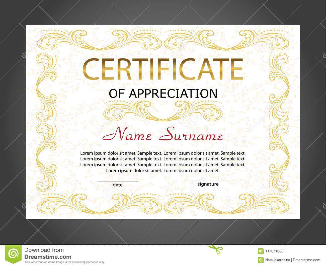 Certificate Of Appreciation, Diploma Template. Reward. Award With Winner Certificate Template