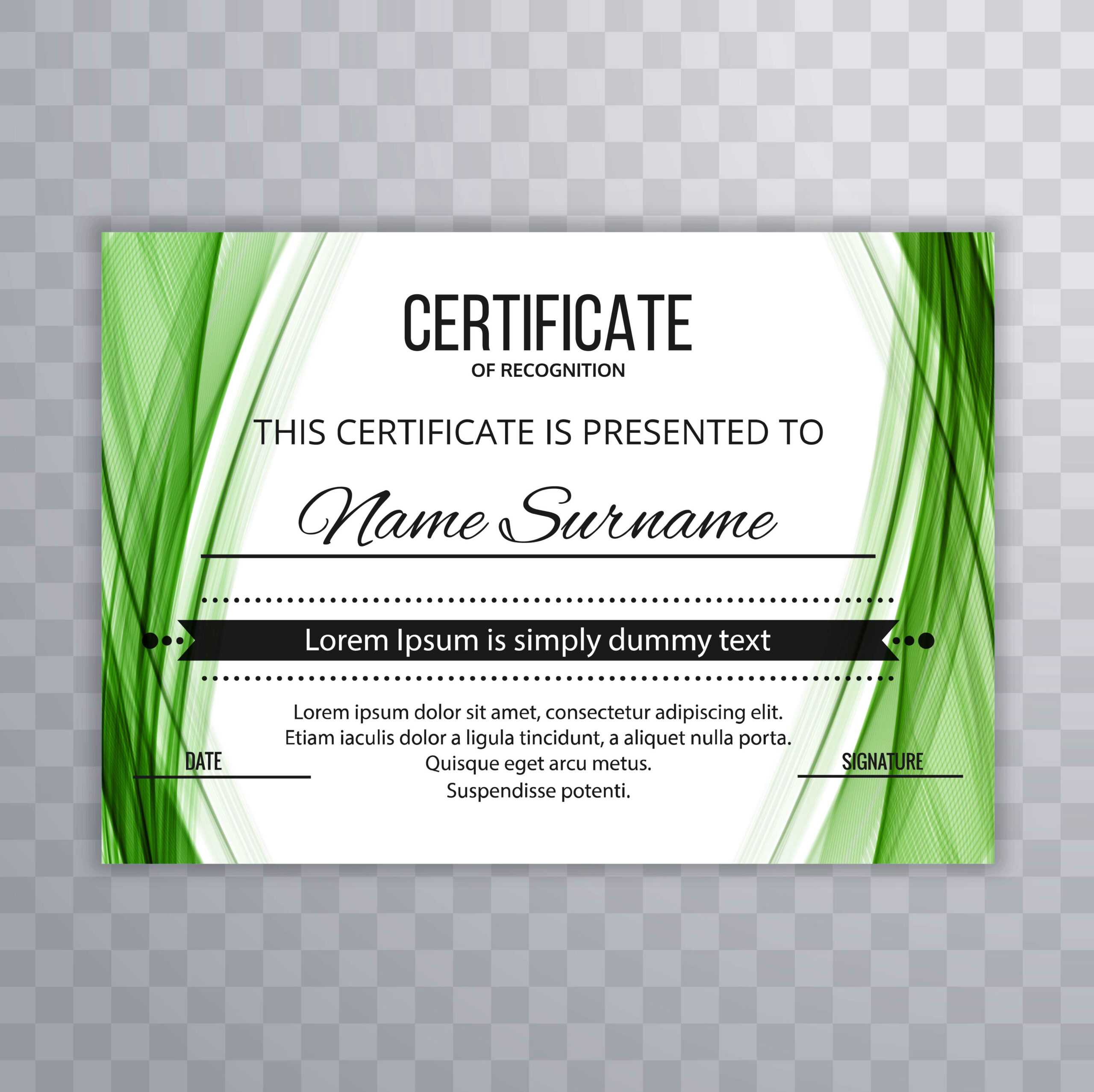 Certificate Of Appreciation Green Free Vector Art – (12 Free With Boot Camp Certificate Template