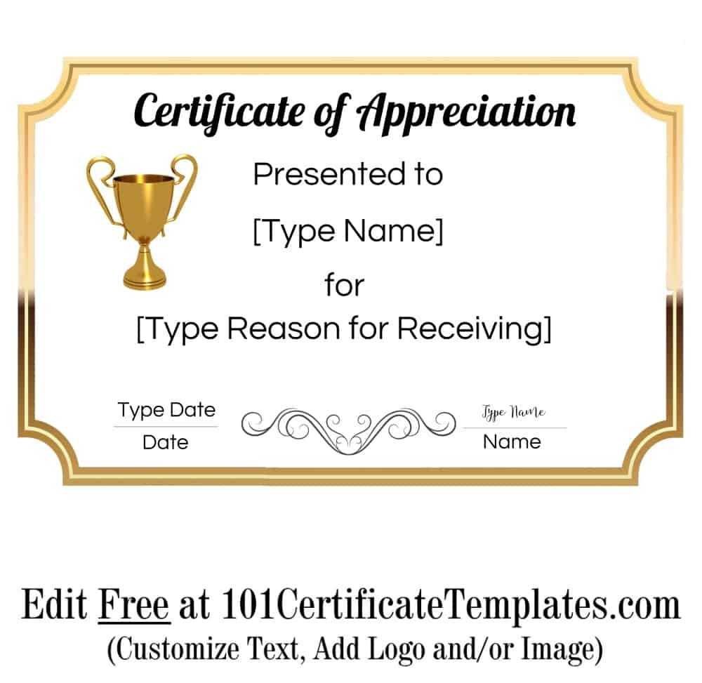 Certificate Of Appreciation Pertaining To Dinner Certificate Template Free