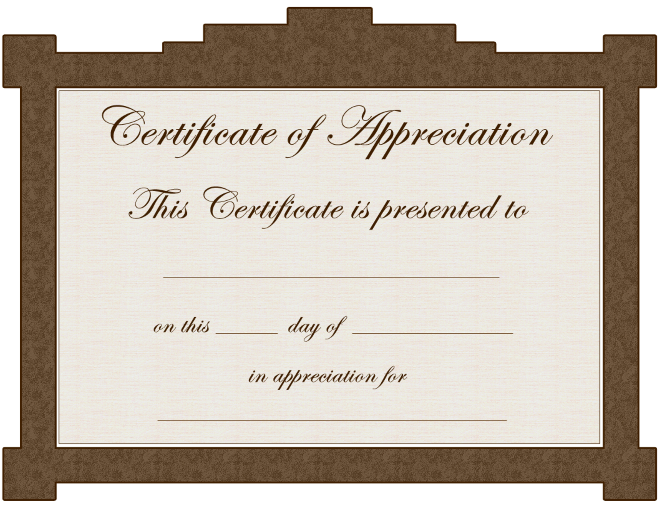 Certificate Of Appreciation Template.nice Editable Inside Certificate Of Appreciation Template Free Printable