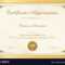 Certificate Of Appreciation Template Regarding Free Certificate Of Excellence Template