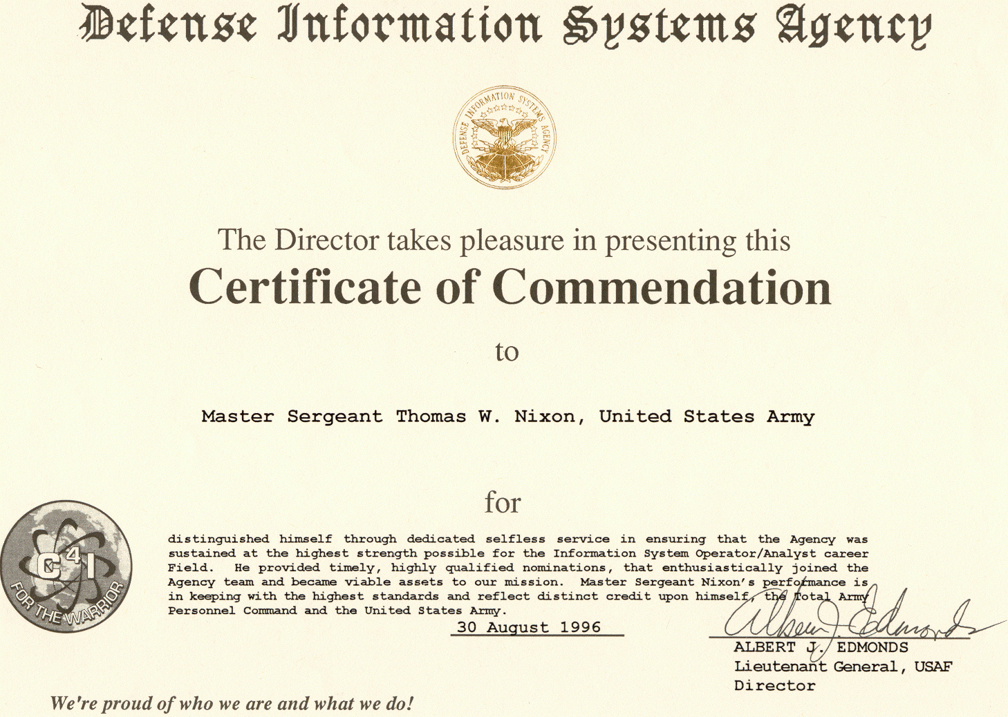 Certificate Of Commendation In Army Certificate Of Achievement Template