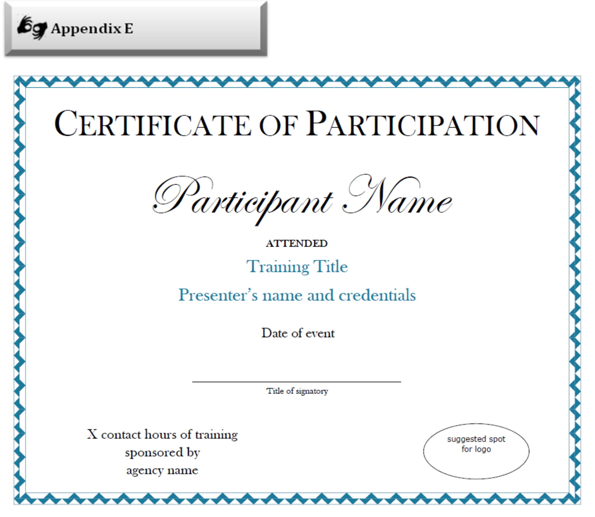 Certificate Of Participation Sample Free Download With Regard To Certification Of Participation Free Template