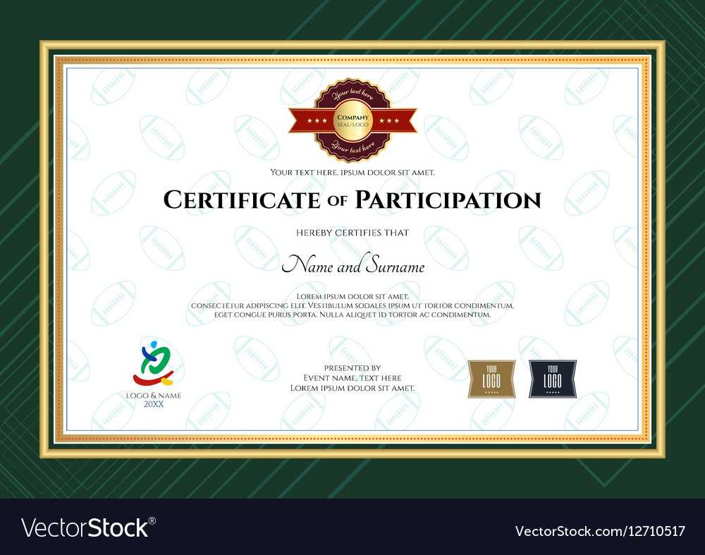 Certificate Of Participation Template In Sport The Inside Free Templates For Certificates Of Participation