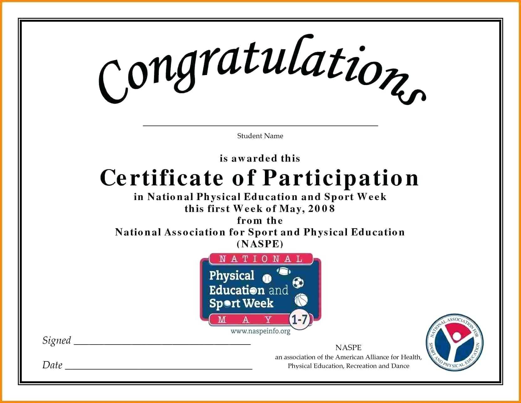 Certificate Of Participation Wording – Milas For Templates For Certificates Of Participation