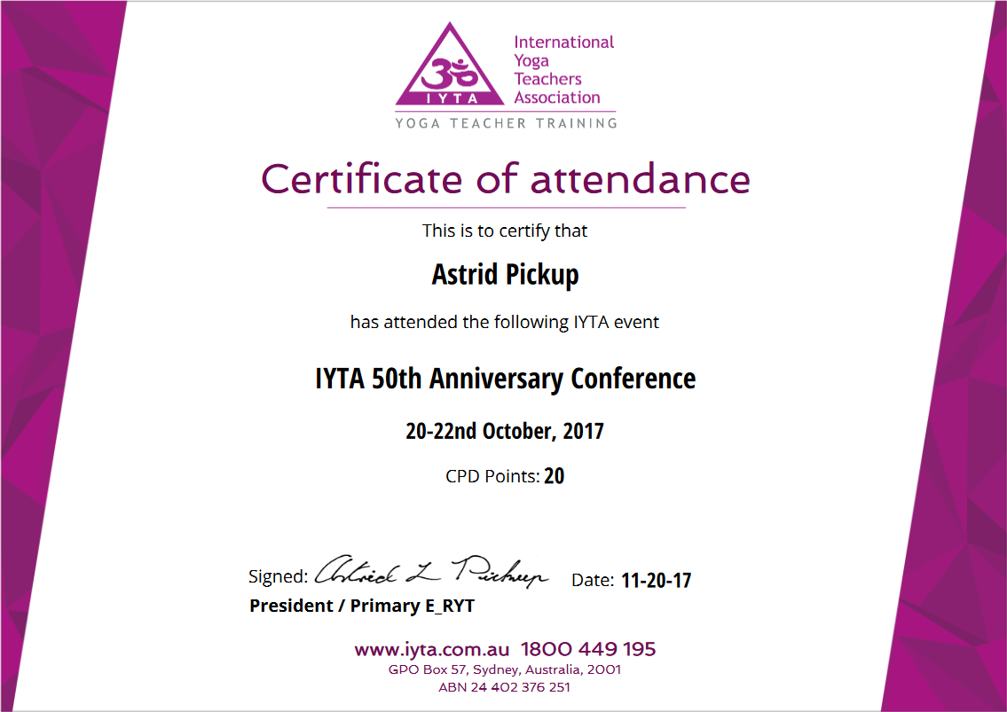 Certificate Of The Month February 2018 – Iyta – Attendance For International Conference Certificate Templates