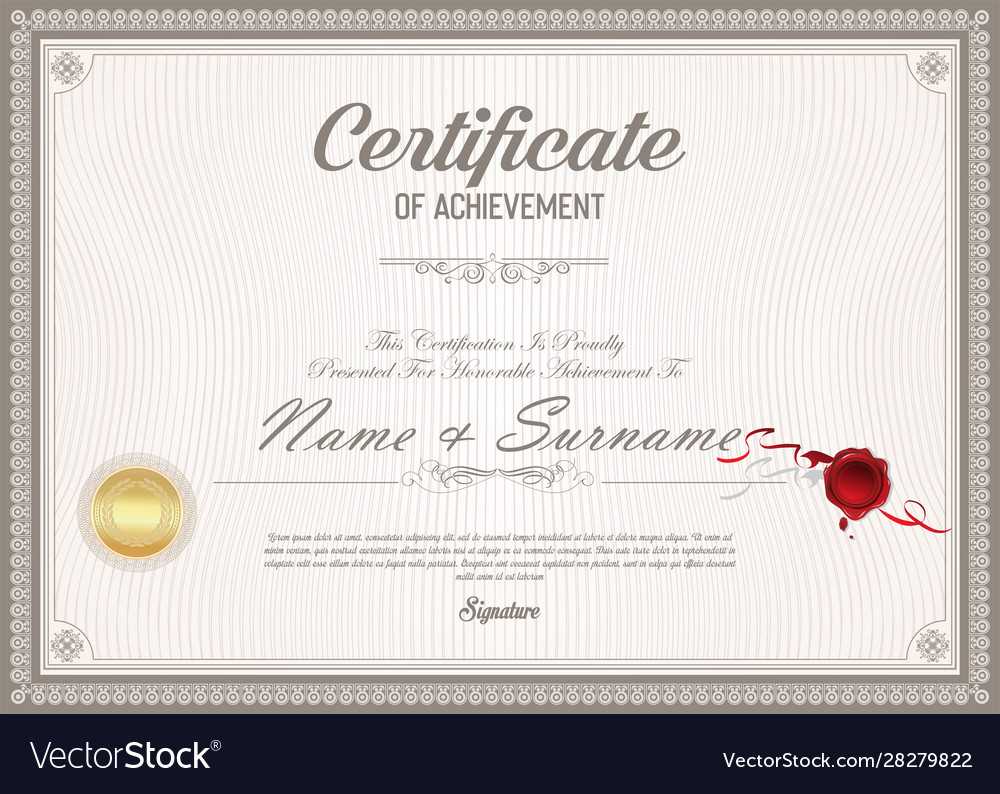 Certificate Or Diploma Retro Vintage Template 022 Within Ged Certificate Template Download