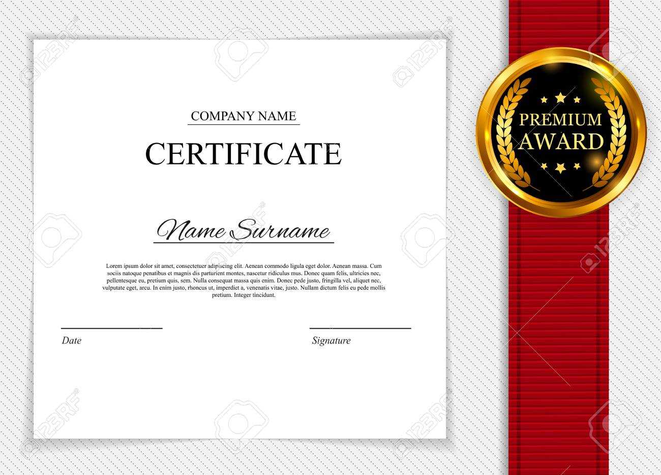 Certificate Template Background. Award Diploma Design Blank Regarding Professional Award Certificate Template