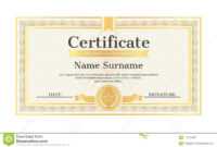 Certificate Template Editable Name Surname Date Stock Vector with regard to Star Naming Certificate Template