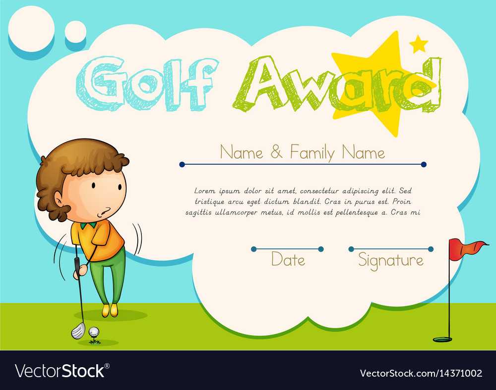 Certificate Template For Golf Award Pertaining To Golf Certificate Template Free