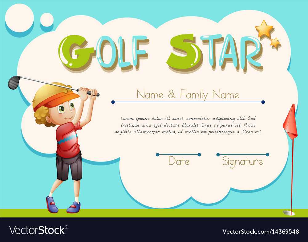 Certificate Template For Golf Star Pertaining To Star Of The Week Certificate Template