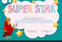 Certificate Template For Super Star inside Star Certificate Templates Free