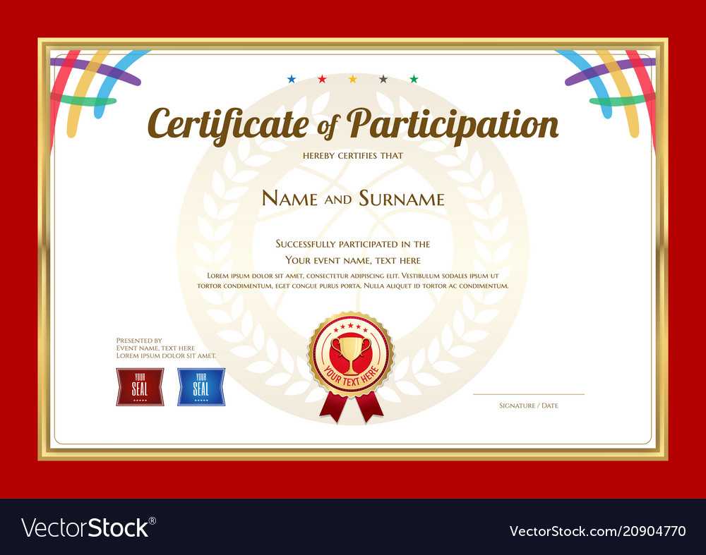 Certificate Template In Basketball Sport Theme With Regard To Basketball Certificate Template