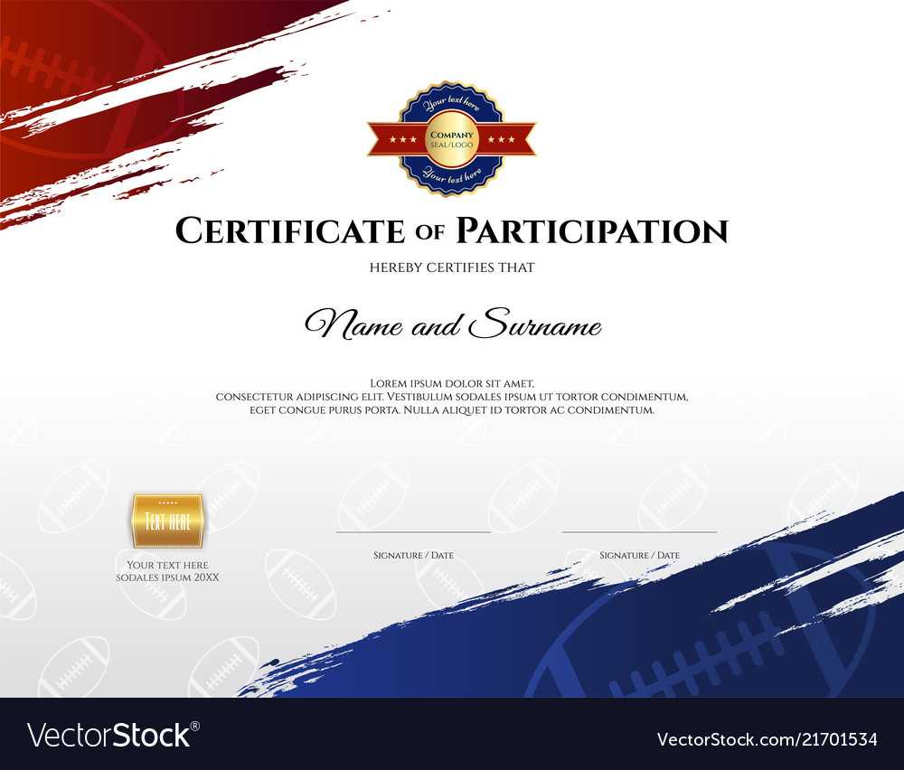 Certificate Template In Rugby Sport Theme With Within Update Certificates That Use Certificate Templates