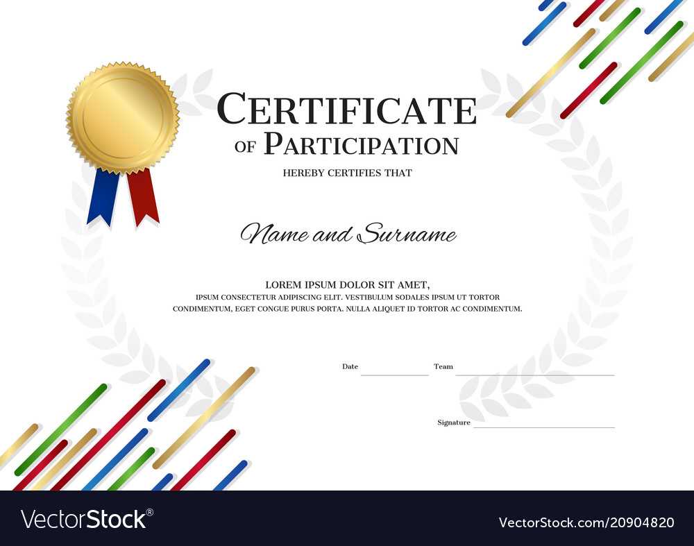Certificate Template In Sport Theme With Border For Athletic Certificate Template