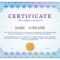 Certificate Template With Guilloche Elements. Blue Diploma Border.. Intended For Validation Certificate Template