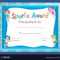 Certificate Template With Kids Swimming For Swimming Certificate Templates Free