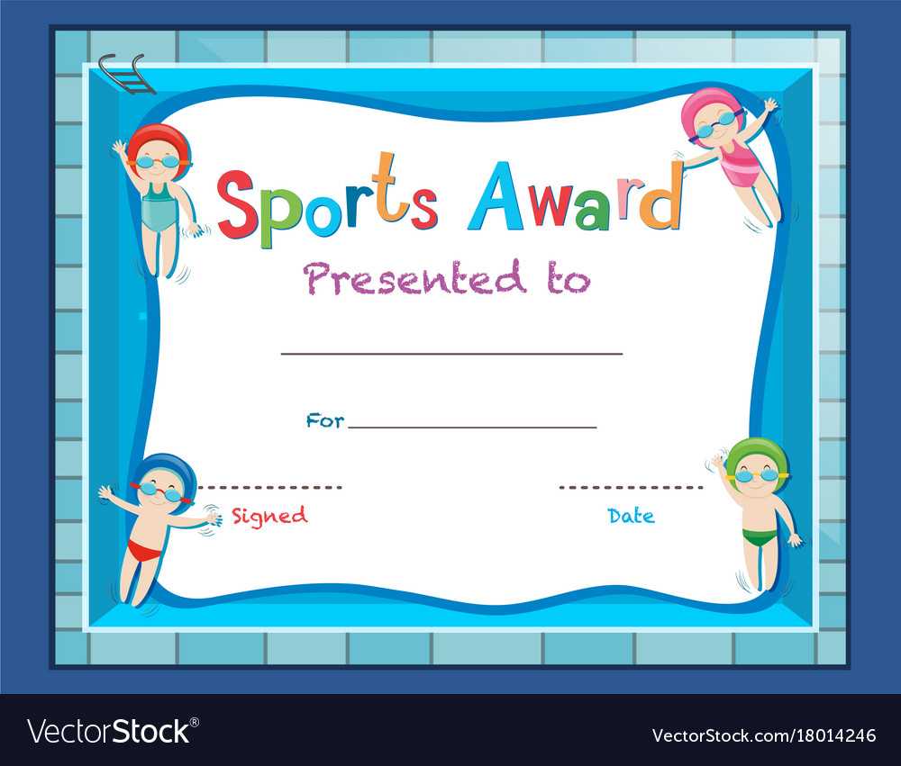 Certificate Template With Kids Swimming Pertaining To Sports Day Certificate Templates Free