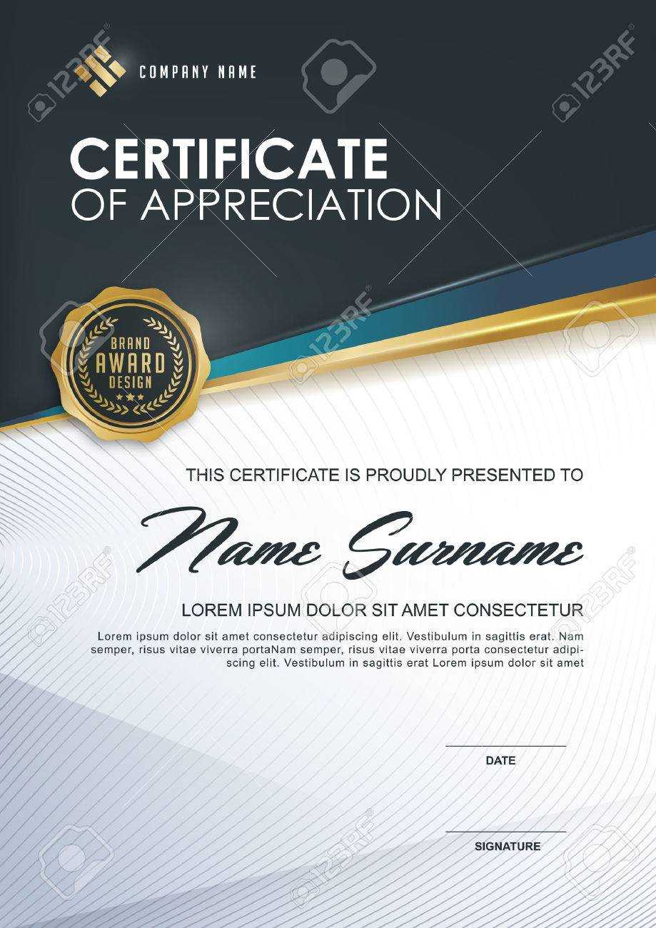 Certificate Template With Luxury And Modern Pattern,xa;qualification.. Throughout Qualification Certificate Template