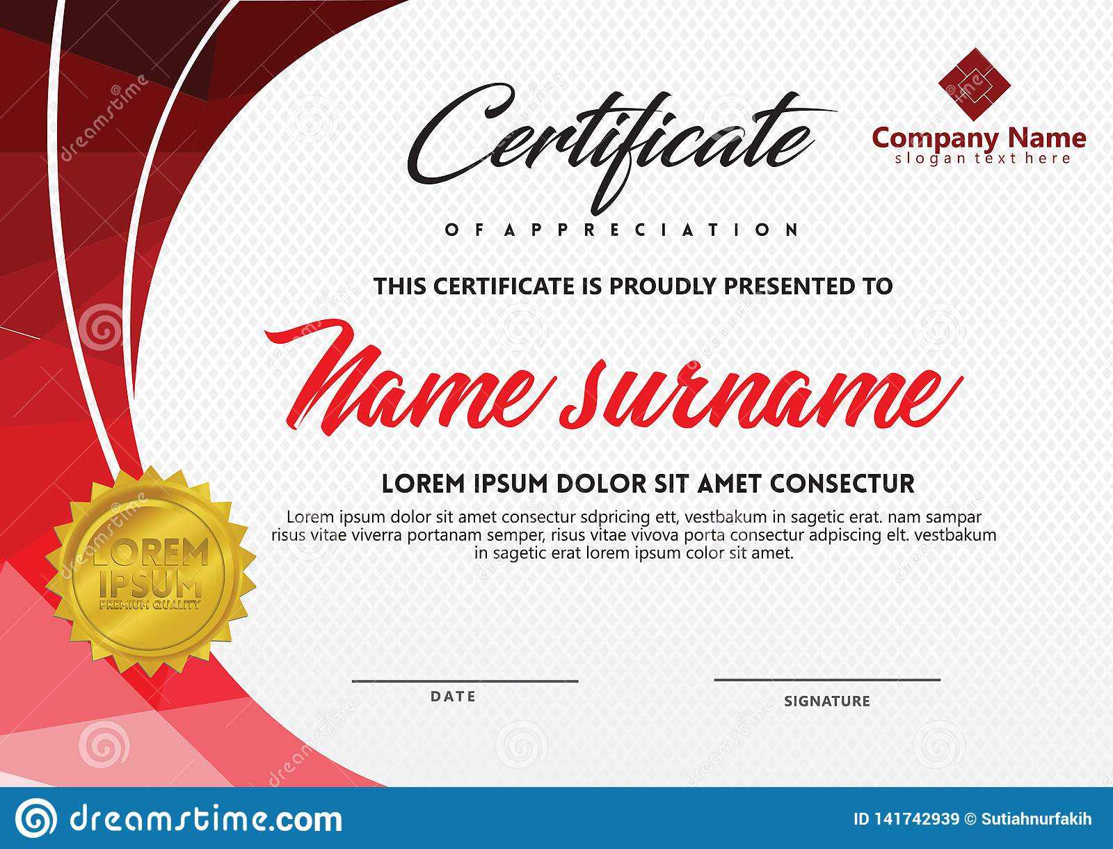 Certificate Template With Polygonal Style And Modern Pattern For Workshop Certificate Template