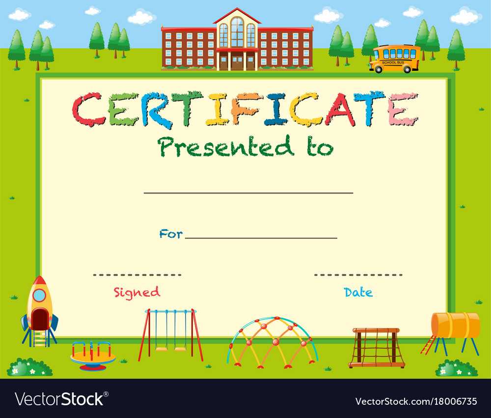 Certificate Template With School In Background With Free School Certificate Templates