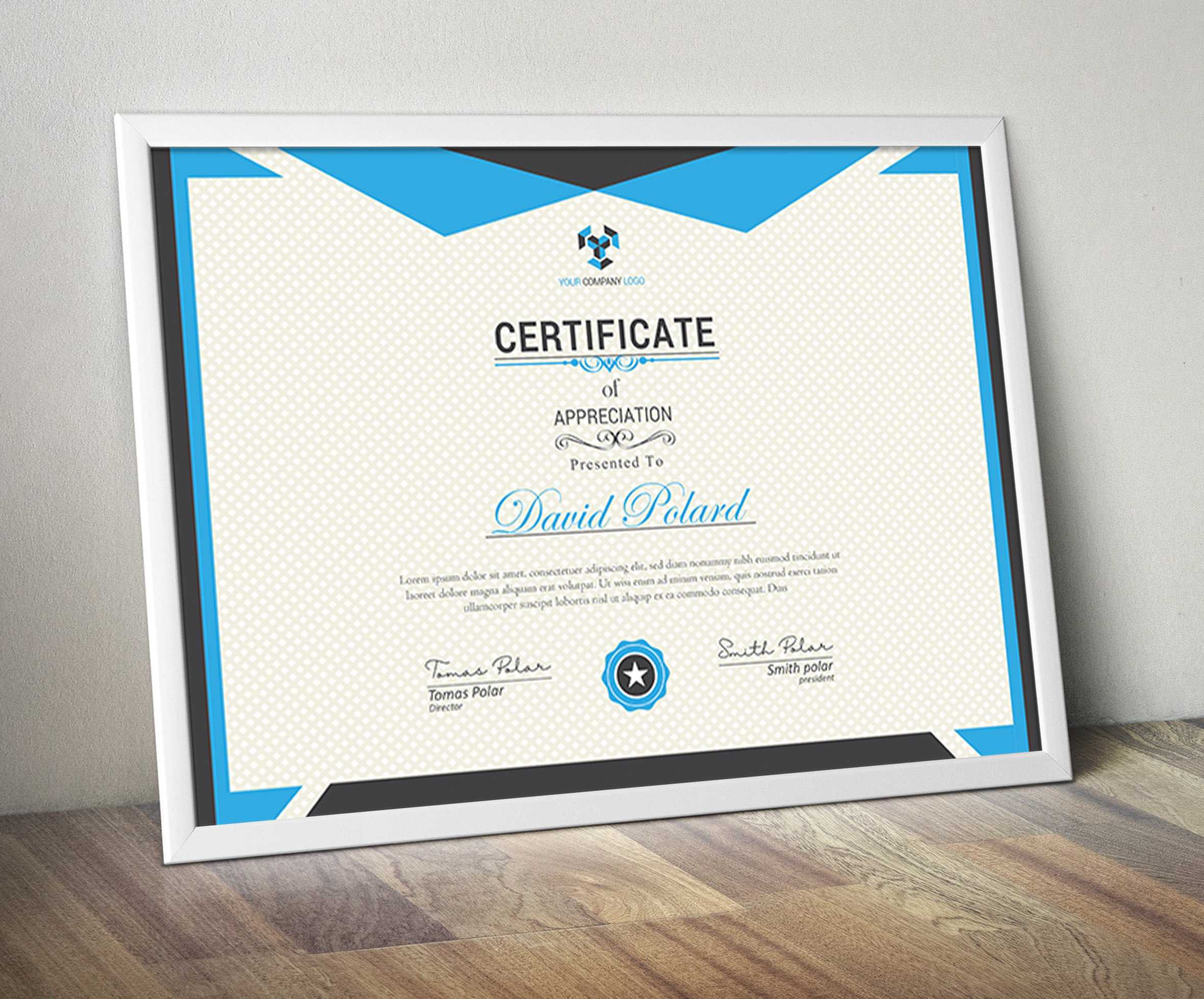 Certificate Template Word, Appreciation Certificate, Achievement  Certificate, Award Certificate, Printable, Editable Certificate, Modern Intended For Borderless Certificate Templates