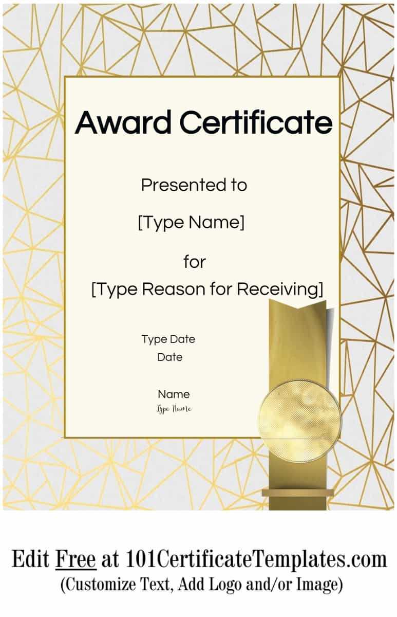 Certificate Templates Inside Free Printable Blank Award Certificate Templates