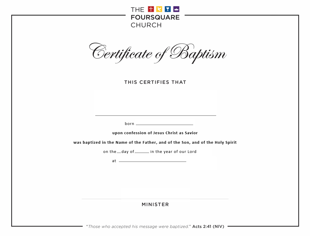 Certificates: Baptism And Dedication | News + Resources Pertaining To Christian Baptism Certificate Template