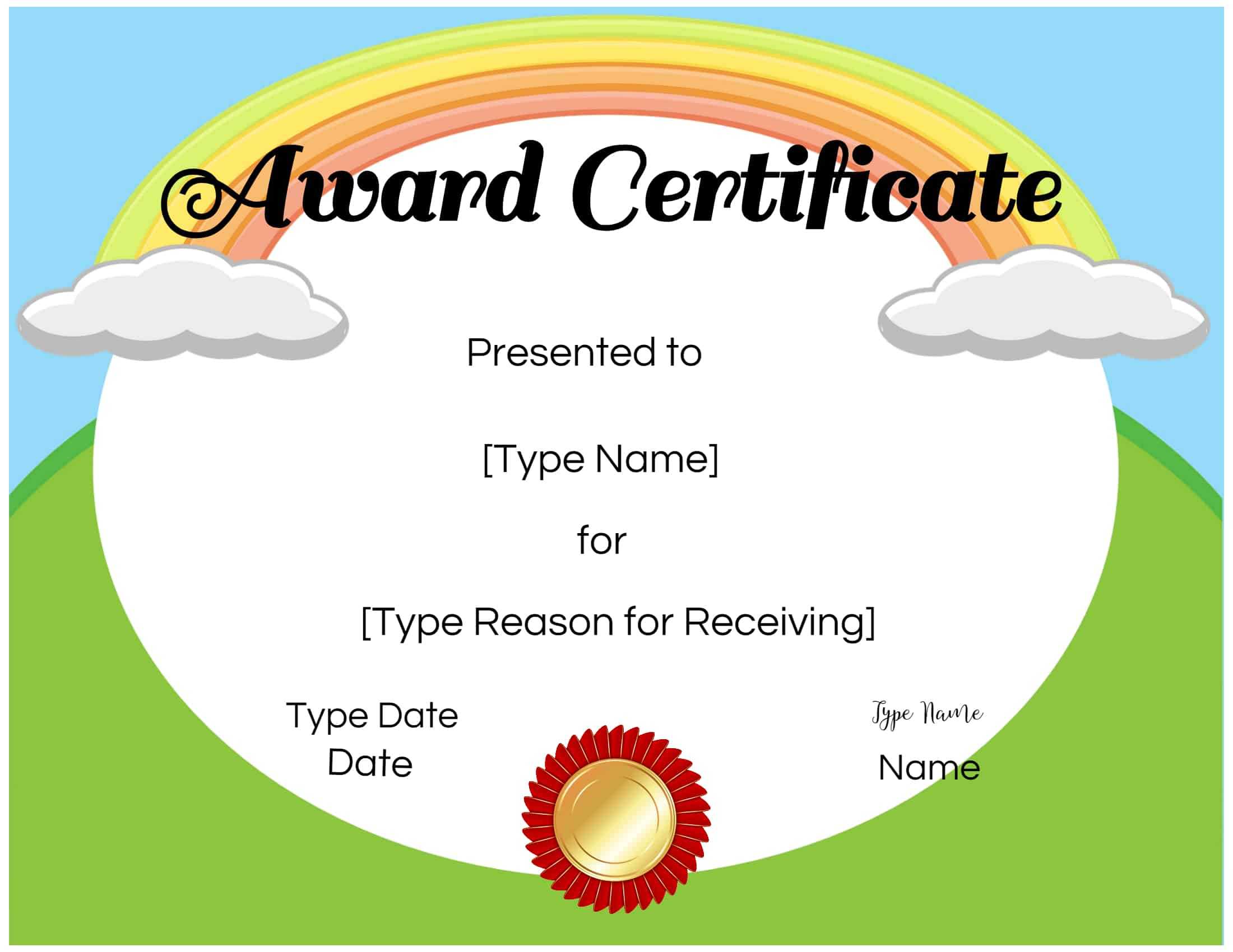 Certificates For Kids Throughout Children's Certificate Template