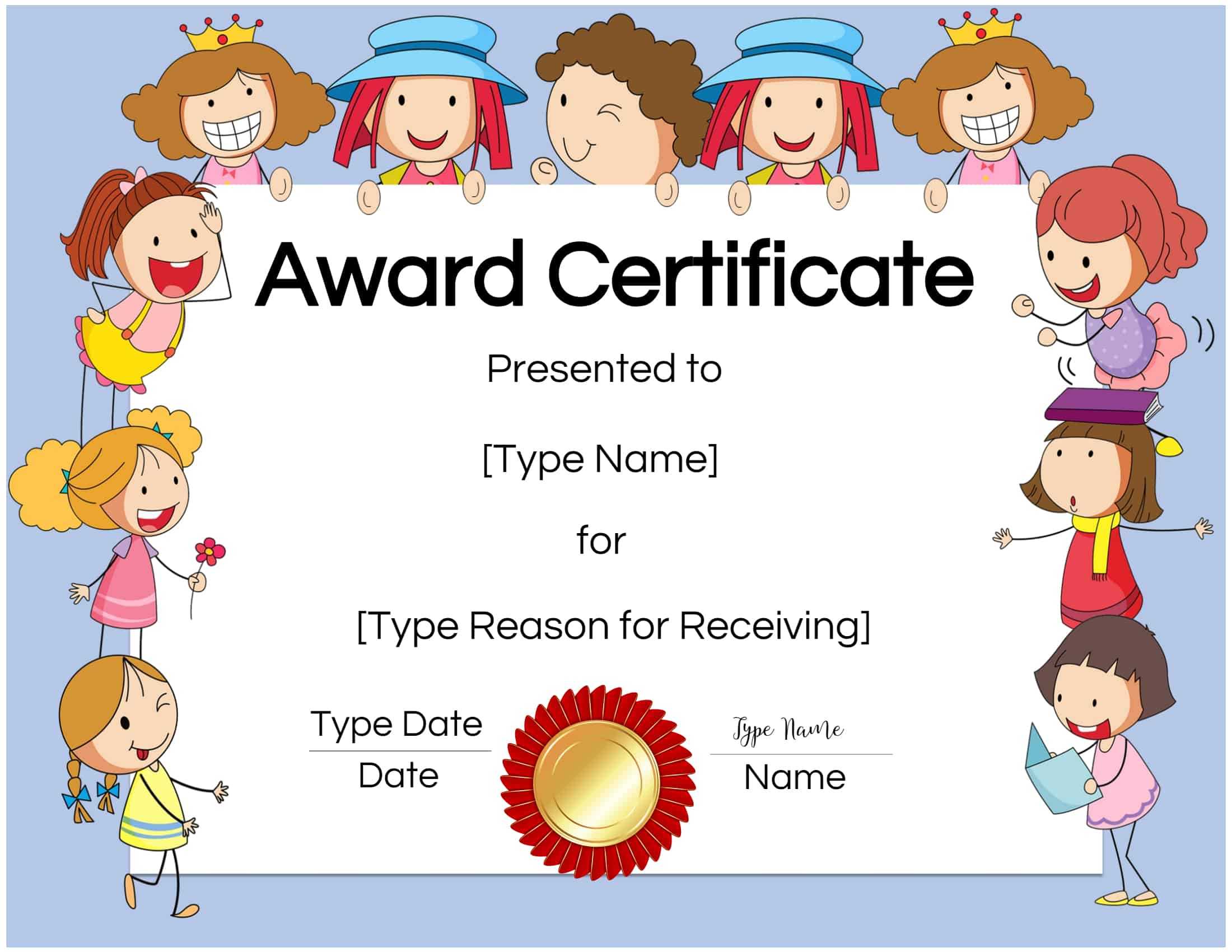 Certificates For Kids With Regard To Children's Certificate Template