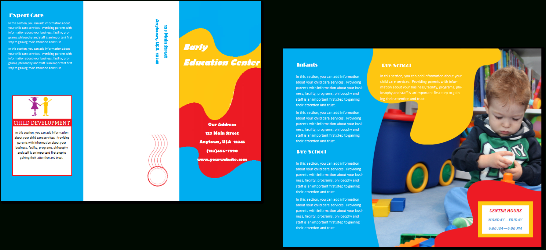 Child Care Brochure Template 24 Inside Daycare Brochure Template