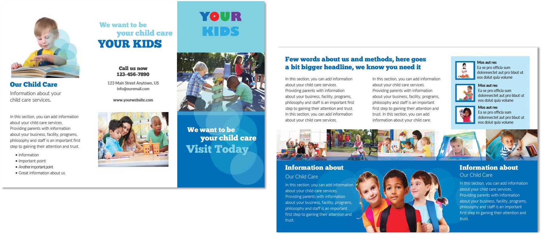 Child Care Brochure Template 4 In Daycare Brochure Template