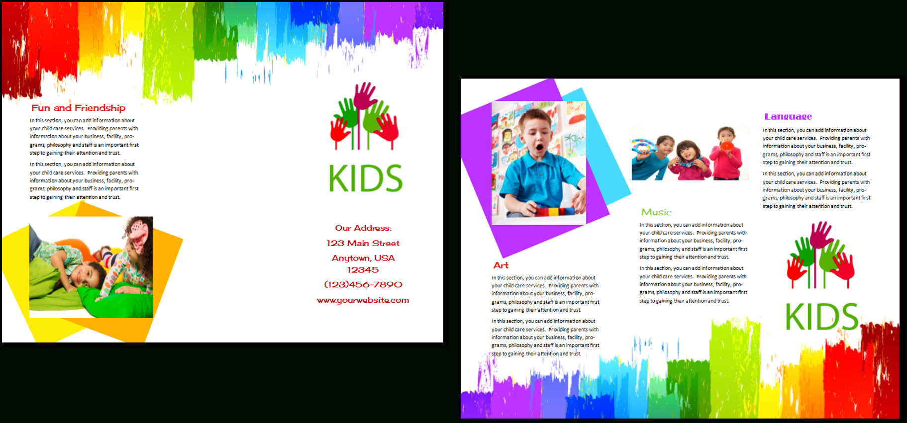 Child Care Brochure Template 9 Inside Daycare Brochure Template