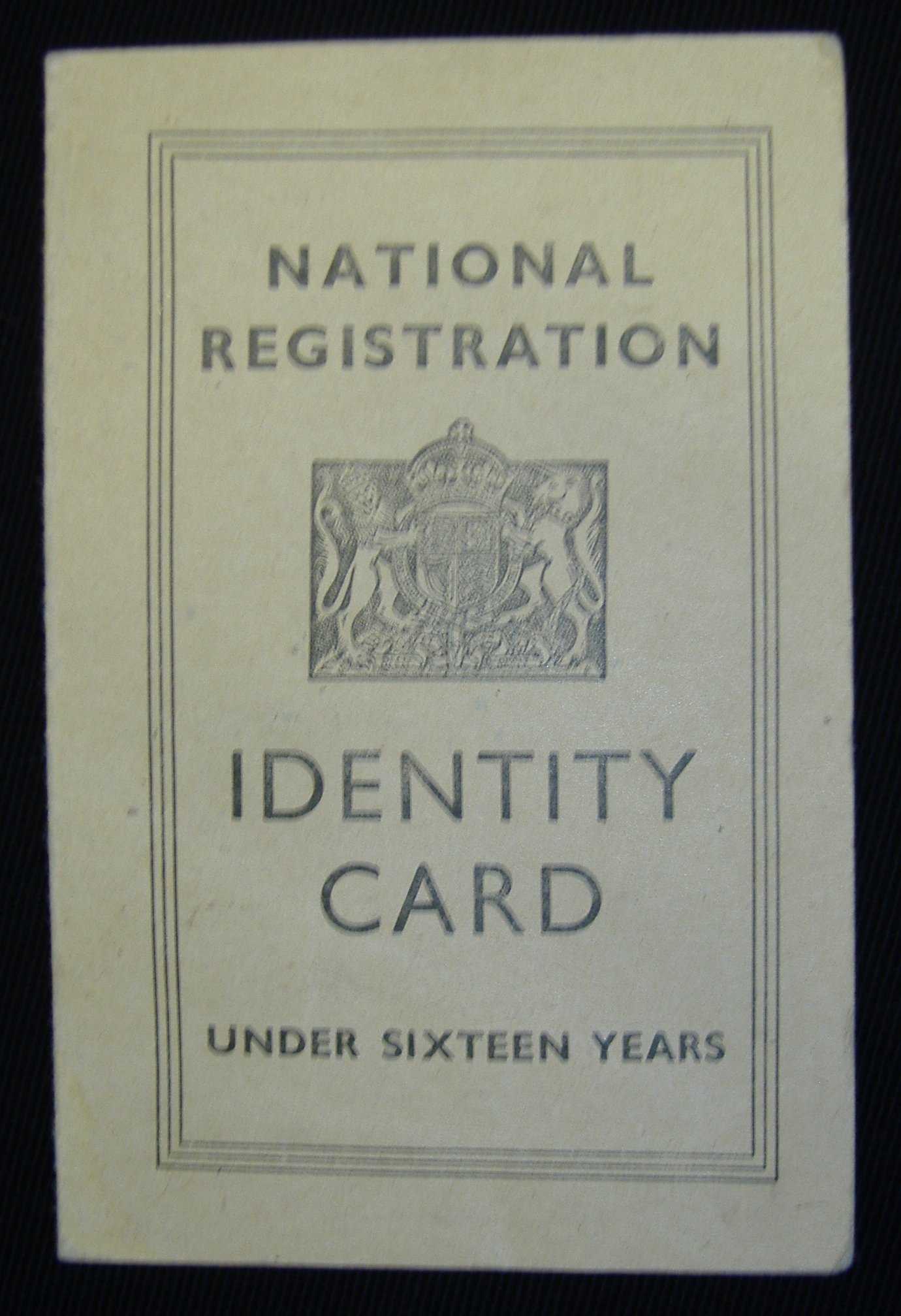 Child's Identity Card: Nen Gallery Inside World War 2 Identity Card Template