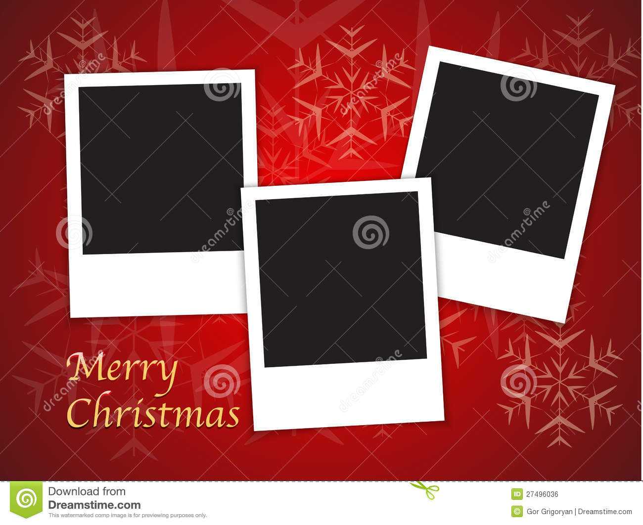 Christmas Card Templates With Blank Photo Frames Stock With Regard To Free Christmas Card Templates For Photographers