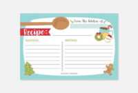 Christmas Cookie Exchange Recipe Card Template intended for Cookie Exchange Recipe Card Template