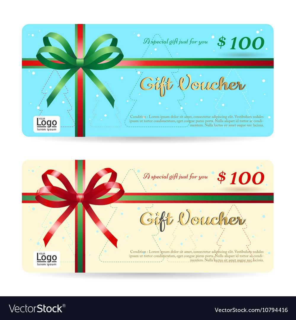 Christmas Gift Card Or Gift Voucher Template With Christmas Gift Certificate Template Free Download