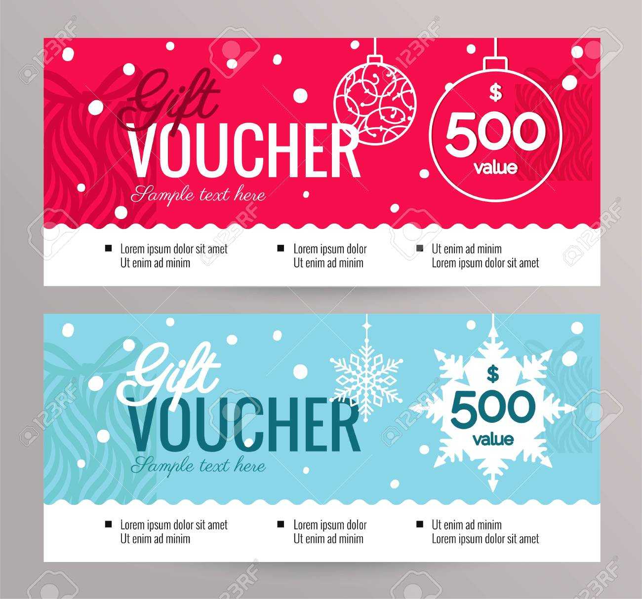 Christmas Gift Voucher Coupon Discount. Gift Certificate Template.. Pertaining To Merry Christmas Gift Certificate Templates