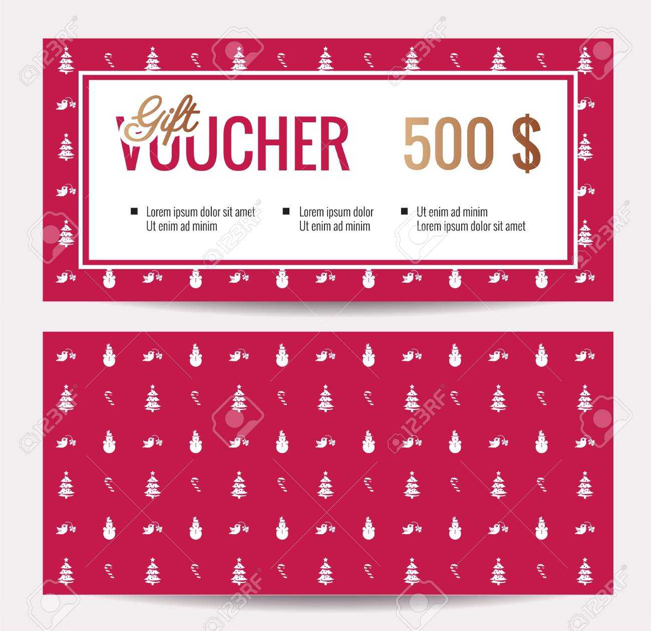 Christmas Gift Voucher Coupon Discount. Gift Certificate Template.. With Merry Christmas Gift Certificate Templates