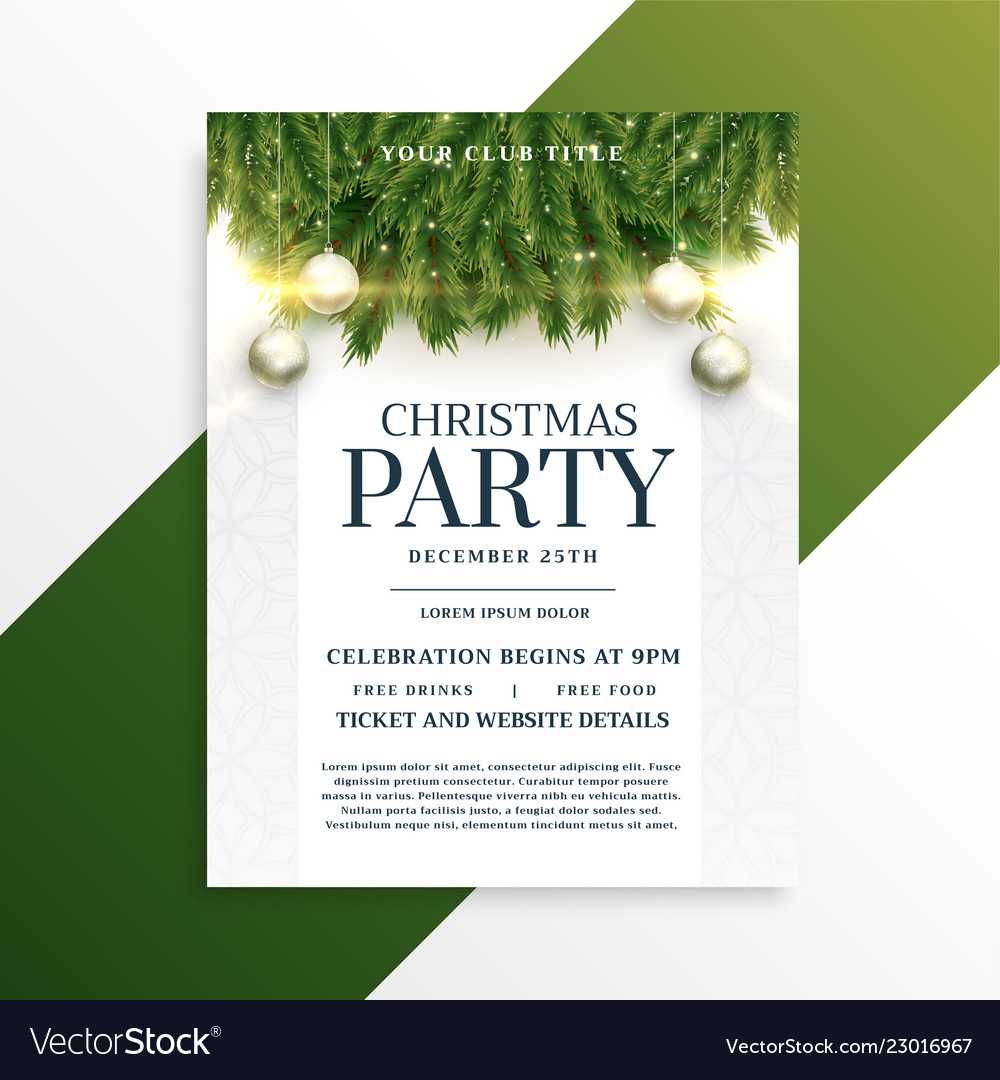 Christmas Holiday Party Flyer Design Template With Christmas Brochure Templates Free