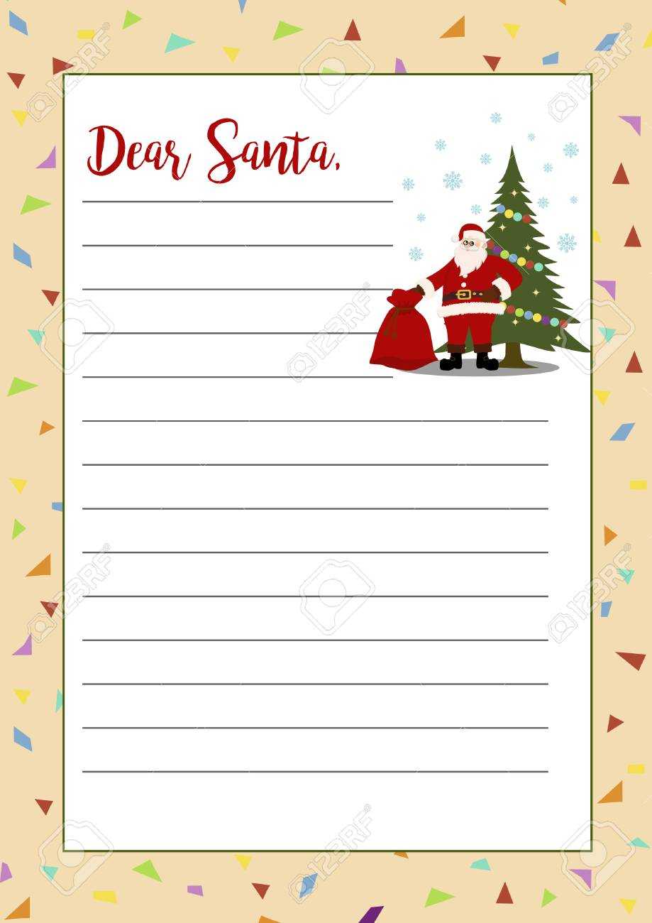 Christmas Letter From Santa Claus Template. Layout In A4 Size Within ...